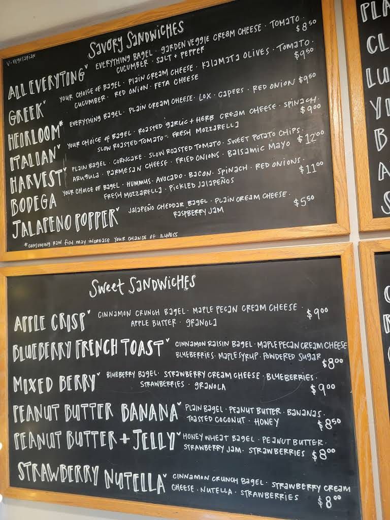Beaver Bagel Co. Menu 3